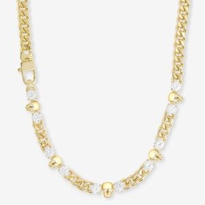 Gold and Silver Skull Necklace